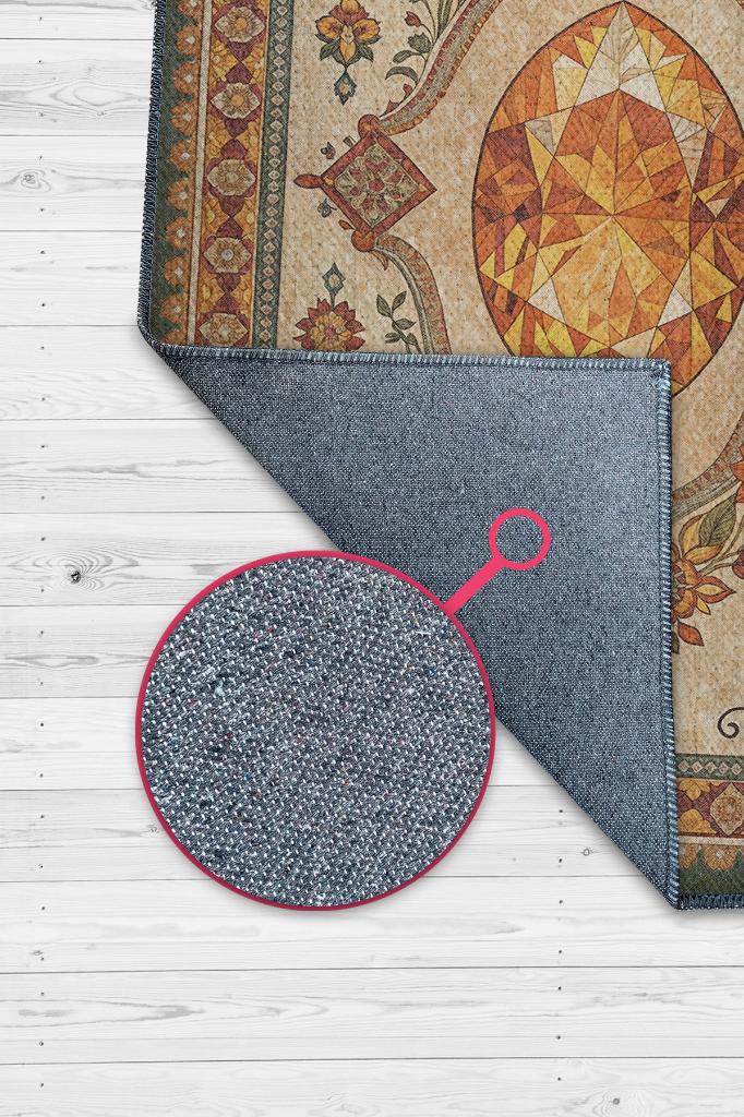 Homshtag Sitrin Taşı Halısı Turuncu Renkli Enerji Taşı Figürlü Halı Spiritüel Temalı Modern Halı