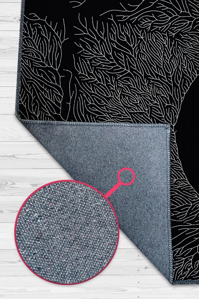 Homshtag Siyah Renkli Halı Modern Figürlü Ofis Halısı Dijital Baskı Dokuma Tabanlı Home Office Halı