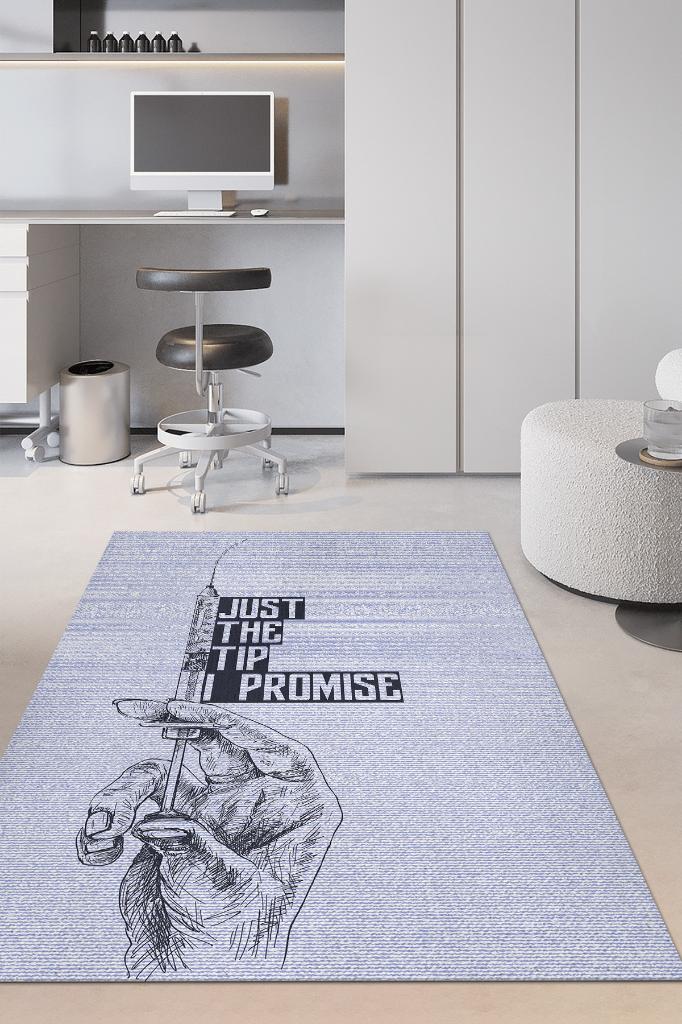 Homshtag Söz Acımayacak Doktor Temalı Halı Minima Gri Doktor Ofis Halısı Doktora Hediyelik Halı