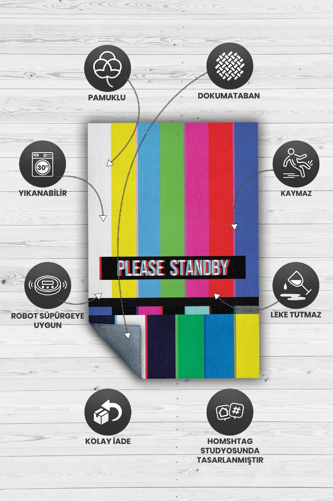 Homshtag Standby Çok Renkli Halı Geometrik Oturma Odası Halısı Modern Çizgili Salon Halısı