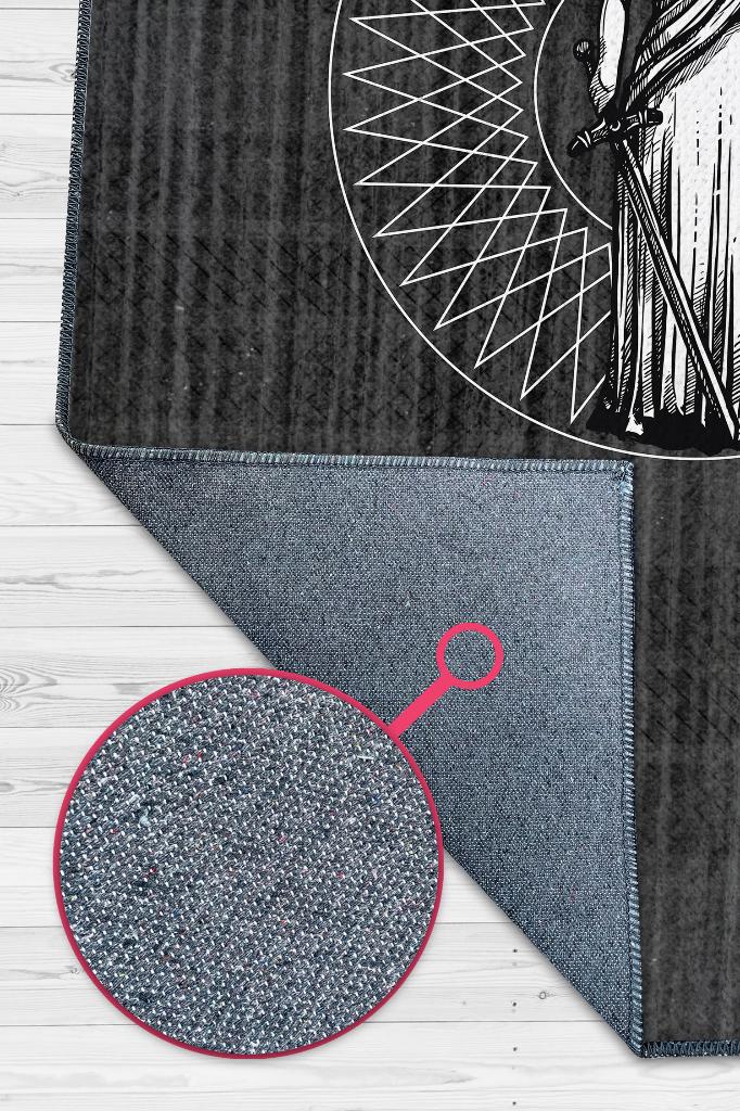 Homshtag Themis Siyah Renkli Avukat Halısı Dokuma Avukat Ofis Halısı Hediye Halı Adalet Temalı Halı