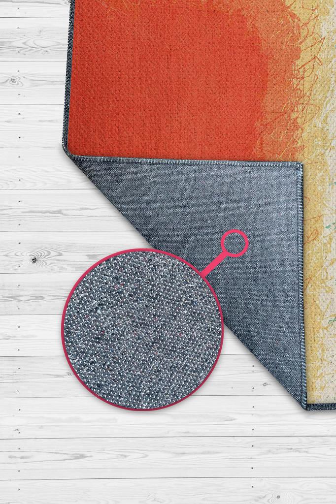 Homshtag Uzak Dur Renkli Keep-Off Halı Güneş Temalı Yazlık Halısı Pamuklu Yıkanabilir Salon Halısı