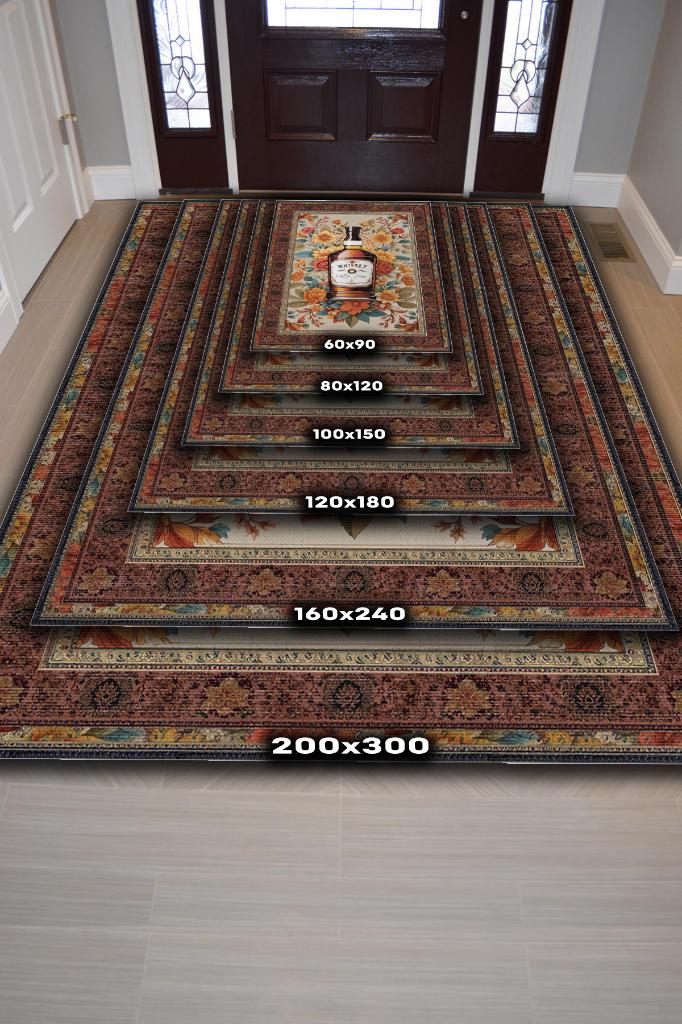 Homshtag Viski Temalı İsimli Kişiye Özel İsim Yazılabilen 14 Şubat Seviliye Özel Halı Çiçekli Halı