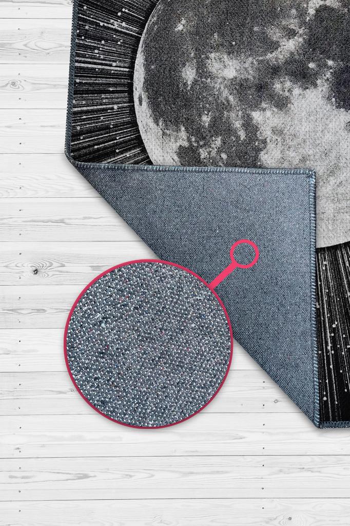 Homshtag Yansıtan Siyah Renkli Salon Halısı Gökyüzü Temalı Genç Odası Halısı Koyu Renkli Halı