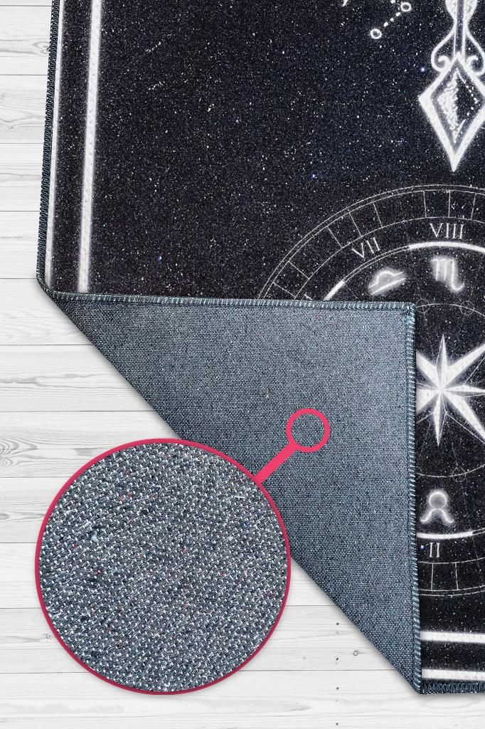 Homshtag Yay Burcu Astroloji Temalı Halı Burç Halısı Yay Burcuna Hediyelik Halı Siyah Renk Halı