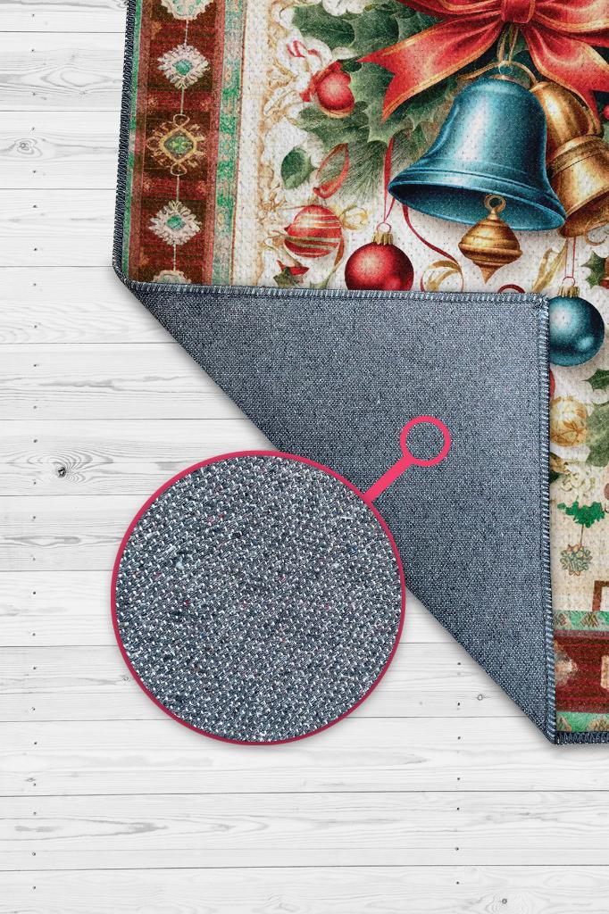 Homshtag Yeni Yıl Temalı Halı Çok Renkli Yeni Yıl Parti Halısı Yılbaşı Temalı Hediyelik Halı