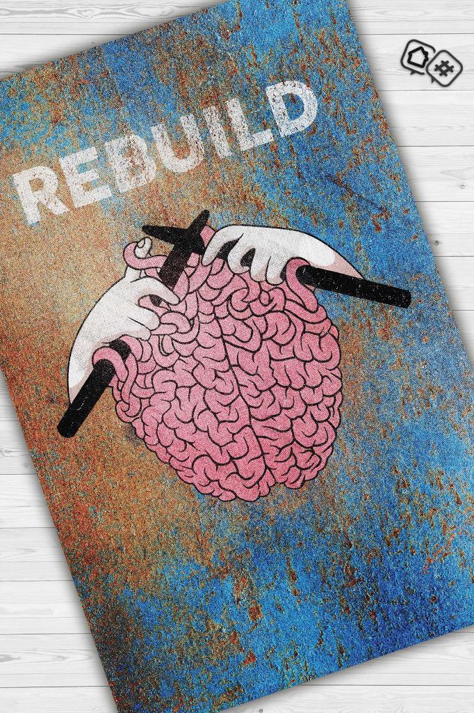 Homshtag Yeniden Kodla Gösterir Pamuklu Dokuma Tabanlı Yıkanabilir Kaymaz Dekoratif Halı