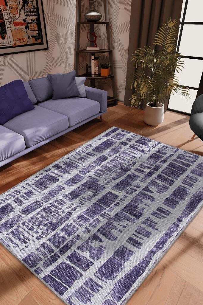 Homshtag Yol Mor Renkli Halı Geometrik Oturma Odası Halısı Minimal Salon Halı Soyut Desenli Halı