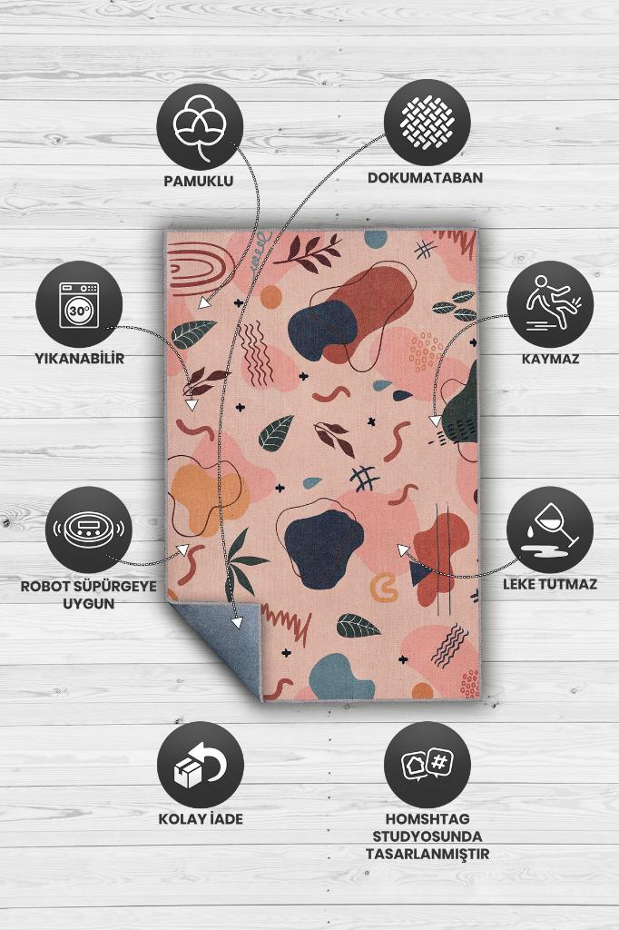 Homshtag Yolculuk Çok Renkli Geometrik Halı Eğlenceli Salon Halısı Modern Oturma Odası Halısı