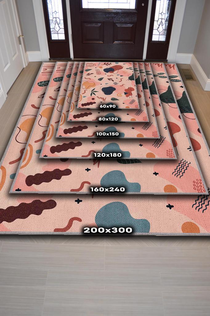 Homshtag Yolculuk Çok Renkli Geometrik Halı Eğlenceli Salon Halısı Modern Oturma Odası Halısı