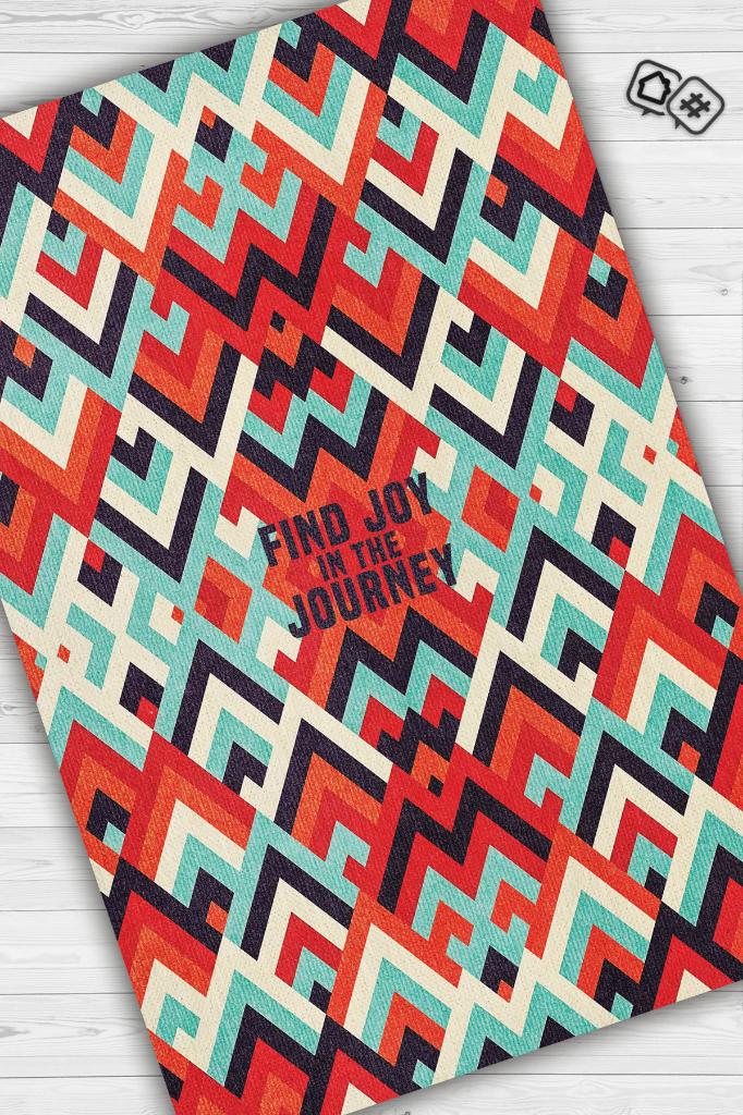 Homshtag Yolculuk Renkli Retro Geometrik Oturma Odası Yazlık Halı Pamuklu Yıkanabilir Salon Halısı