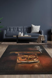 Homshtag Zenginlik Koyu Renkli Halı Modern Parti Temalı Halı Dokuma Tabanlı Modern Hediyelik Halı