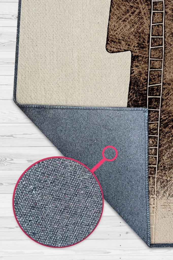 Homshtag Zihnime Bakış Pamuklu Dokuma Tabanlı Yıkanabilir Kaymaz Dekoratif Halı