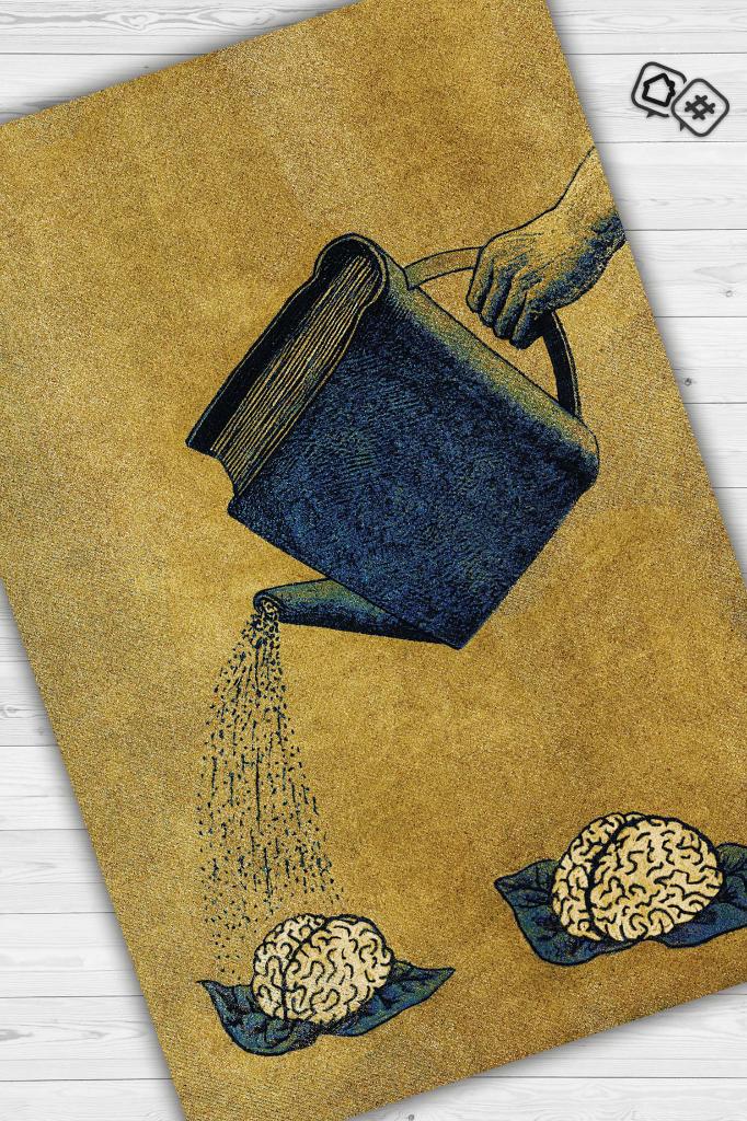 Homshtag Zihnini Besle Sarı Renkli Kitap Sever Halısı Okuma Sever Çalışma Odası Halısı