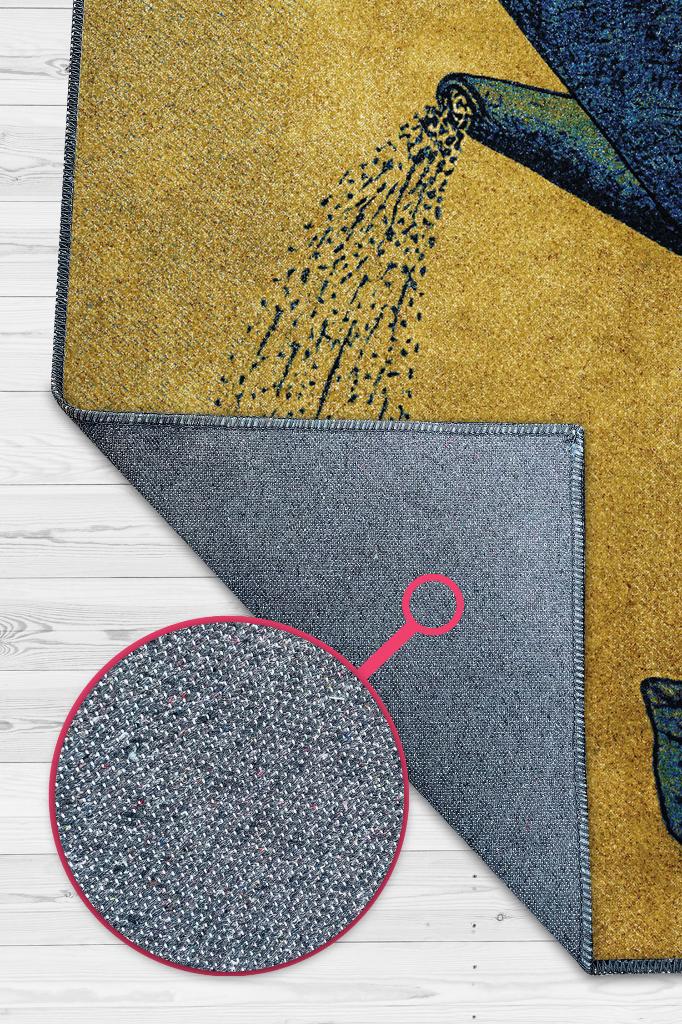 Homshtag Zihnini Besle Sarı Renkli Kitap Sever Halısı Okuma Sever Çalışma Odası Halısı