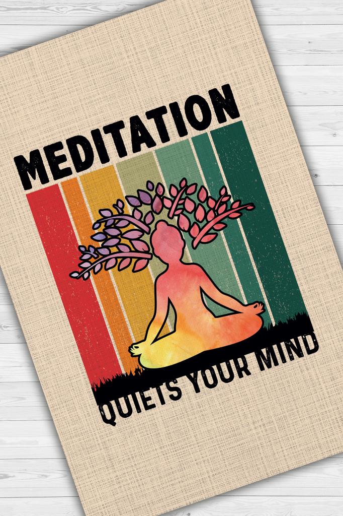 Homshtag Zihnini Sakinleştir Renkli Halı Meditasyon Sever Halısı Hediyelik Halı Yoga Halısı