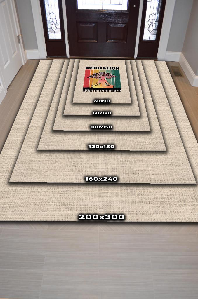 Homshtag Zihnini Sakinleştir Renkli Halı Meditasyon Sever Halısı Hediyelik Halı Yoga Halısı
