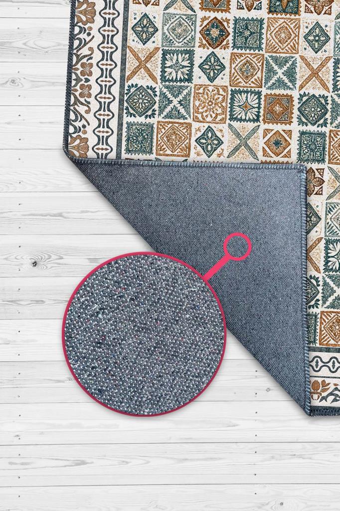 İnce Geomterik Detaylı Damalı Sanatsal Halı, Rustik Oturma Odası Halısı, Kültürel Desenli Salon Halısı