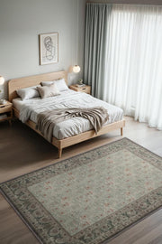 İskandinav Tarzı Pastel Geometrik Halı, Oturma Odası Halısı, Yıkanabilir Salon Halısı