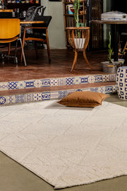 Jolly JL001 Krem Yumuşak Dokulu Salon Mutfak Koridor Oturma Odası Yolluk Halı Makine Halısı