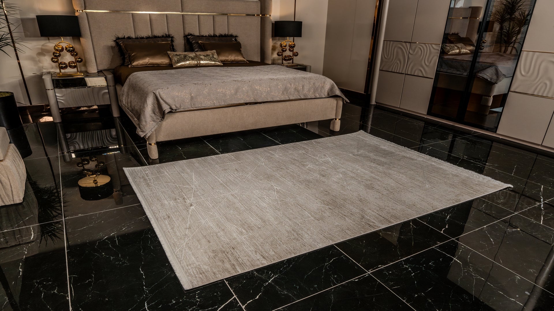 Kadifem KD001 Krem Yumuşak Dokulu Salon Mutfak Koridor Oturma Odası Yolluk Halı Makine Halısı