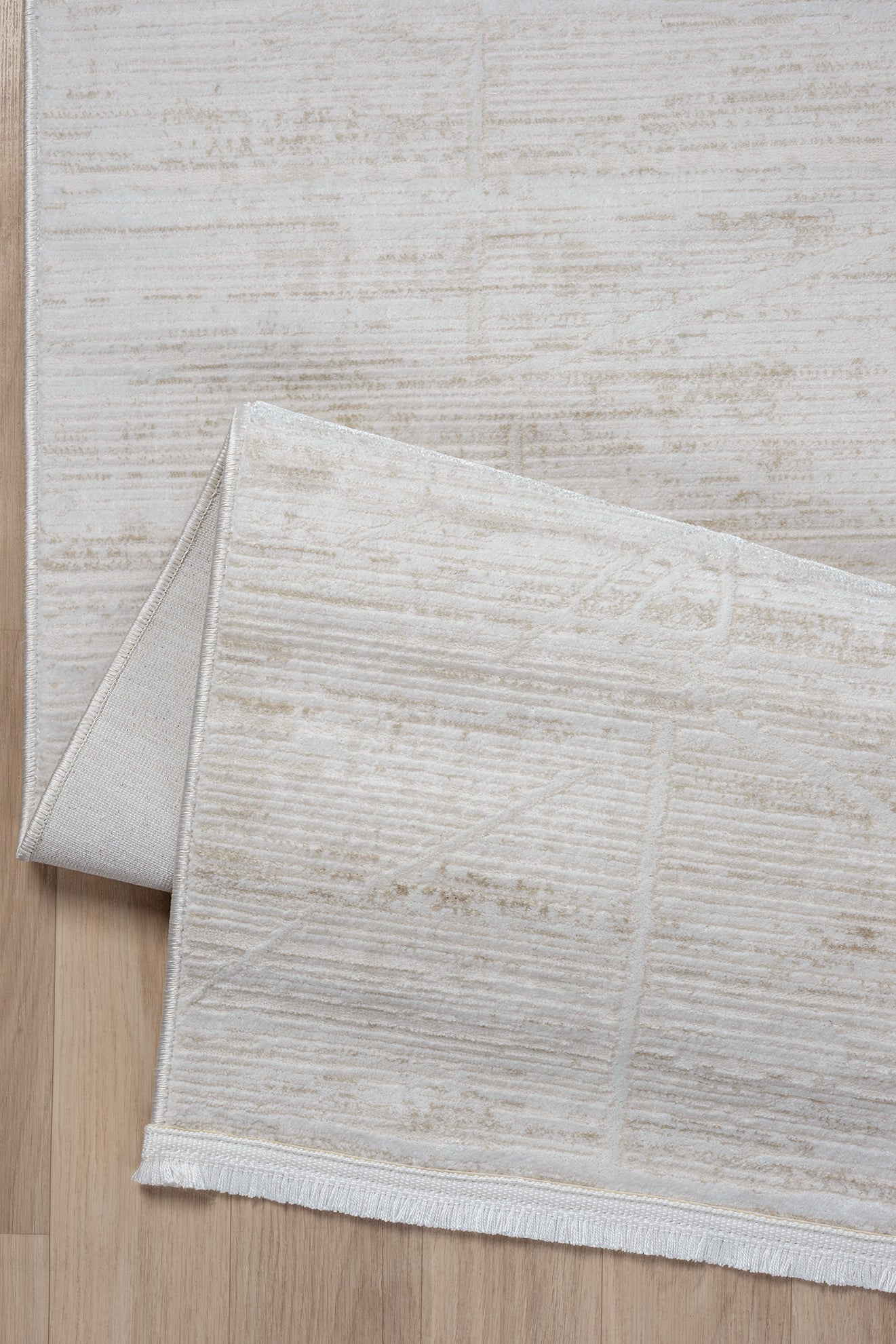 Kadifem KD001 Krem Yumuşak Dokulu Salon Mutfak Koridor Oturma Odası Yolluk Halı Makine Halısı