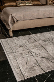 Kadifem KD002 Gri Yumuşak Dokulu Salon Mutfak Koridor Oturma Odası Yolluk Halı Makine Halısı