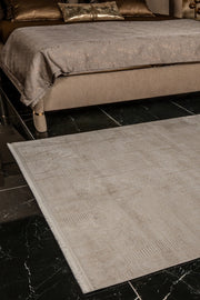 Kadifem KD003 Krem Yumuşak Dokulu Salon Mutfak Koridor Oturma Odası Yolluk Halı Makine Halısı