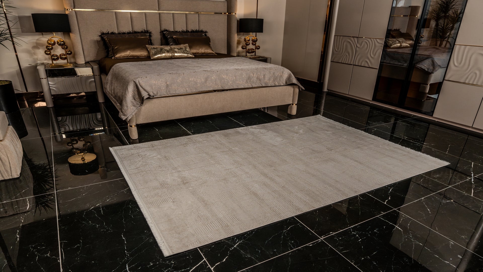 Kadifem KD003 Krem Yumuşak Dokulu Salon Mutfak Koridor Oturma Odası Yolluk Halı Makine Halısı