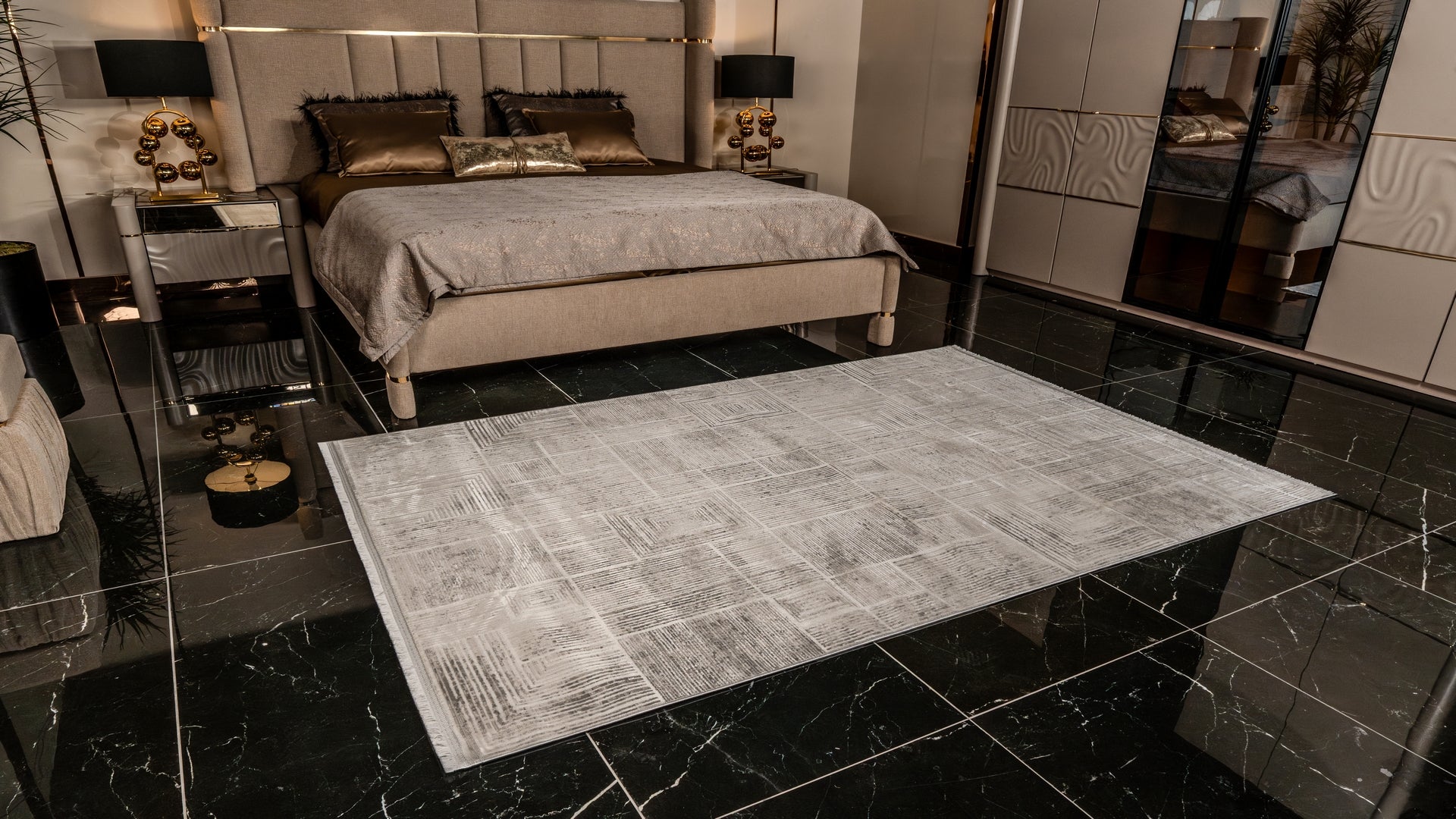 Kadifem KD010 Krem Yumuşak Dokulu Salon Mutfak Koridor Oturma Odası Yolluk Halı Makine Halısı