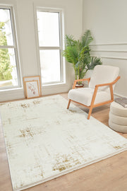 Kadifem KD011 Beige Weich strukturierter Läuferteppich für Wohnzimmer, Küche, Flur, Aufenthaltsraum, maschinell gefertigt