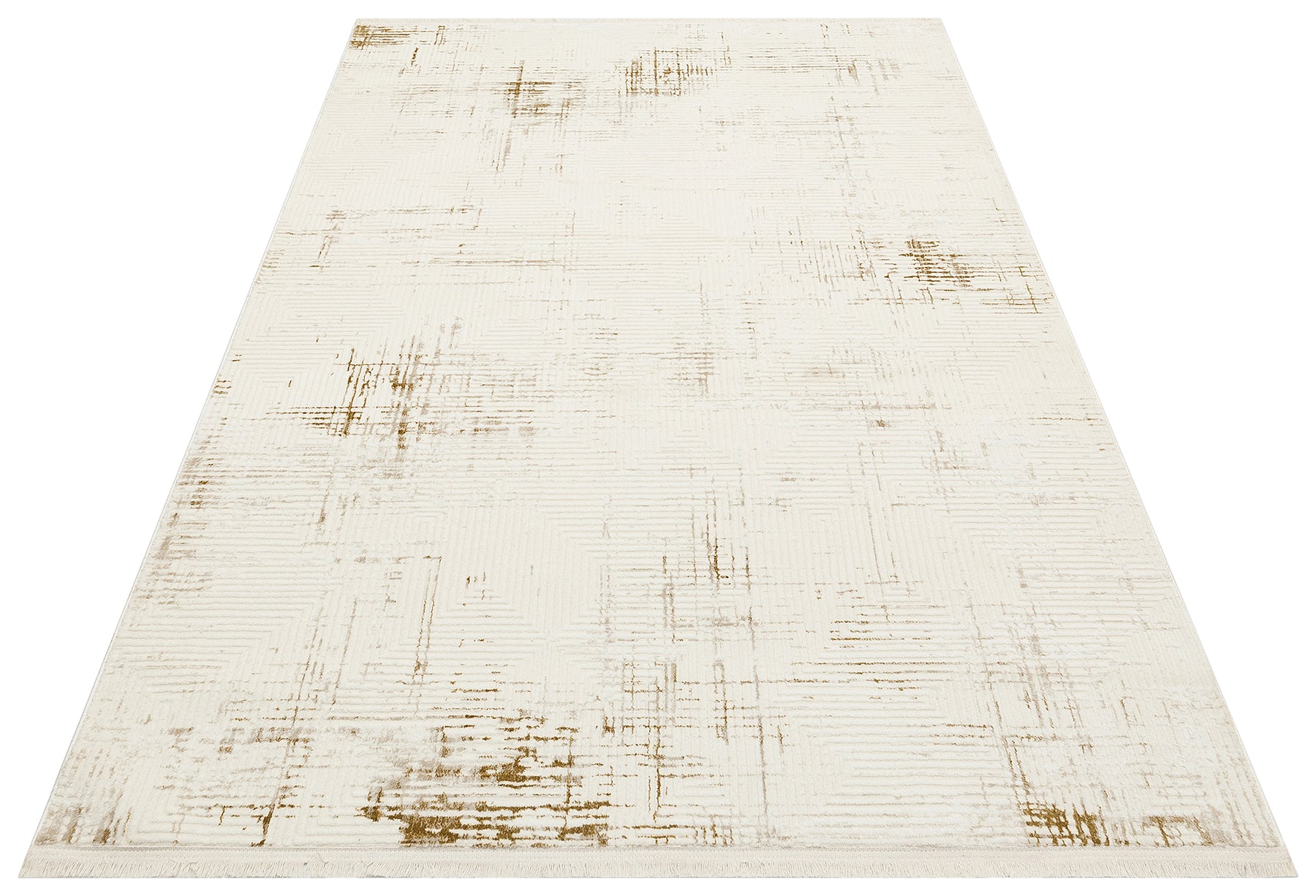 Kadifem KD011 Beige Weich strukturierter Läuferteppich für Wohnzimmer, Küche, Flur, Aufenthaltsraum, maschinell gefertigt