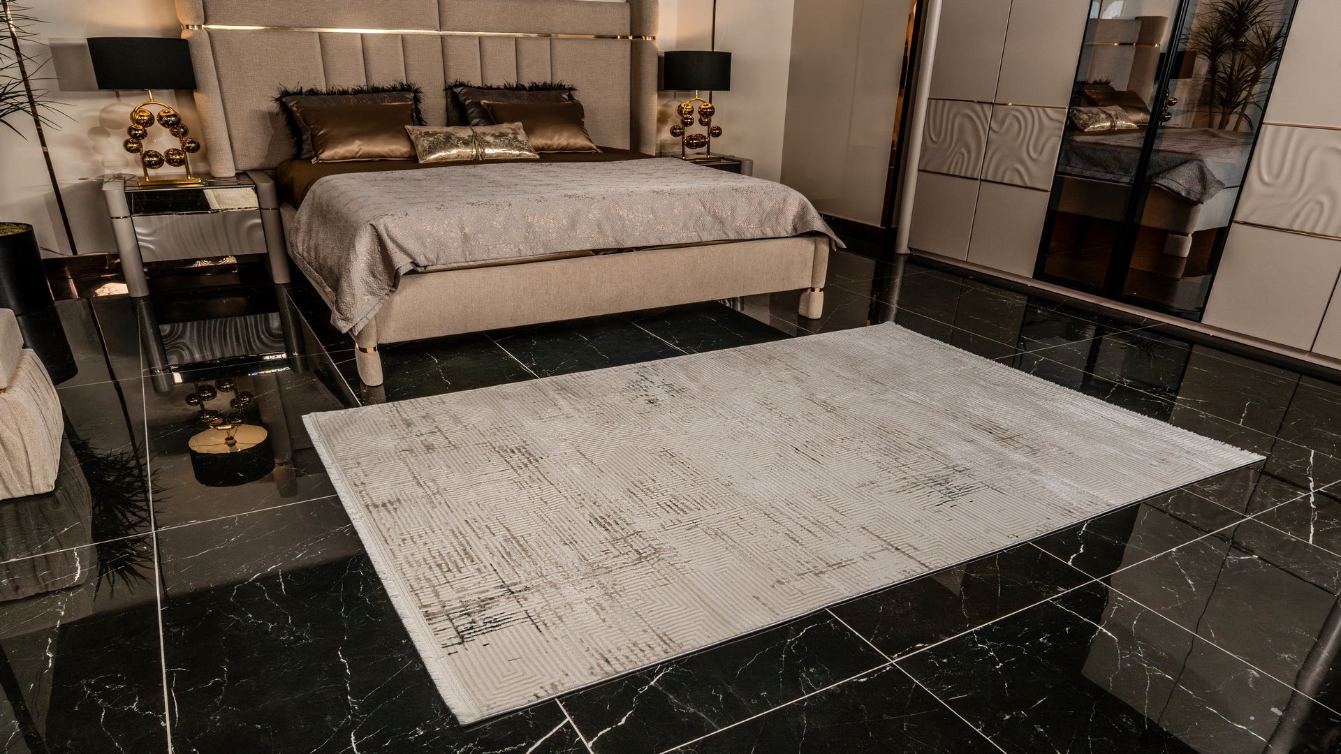 Kadifem KD012 Krem Yumuşak Dokulu Salon Mutfak Koridor Oturma Odası Yolluk Halı Makine Halısı