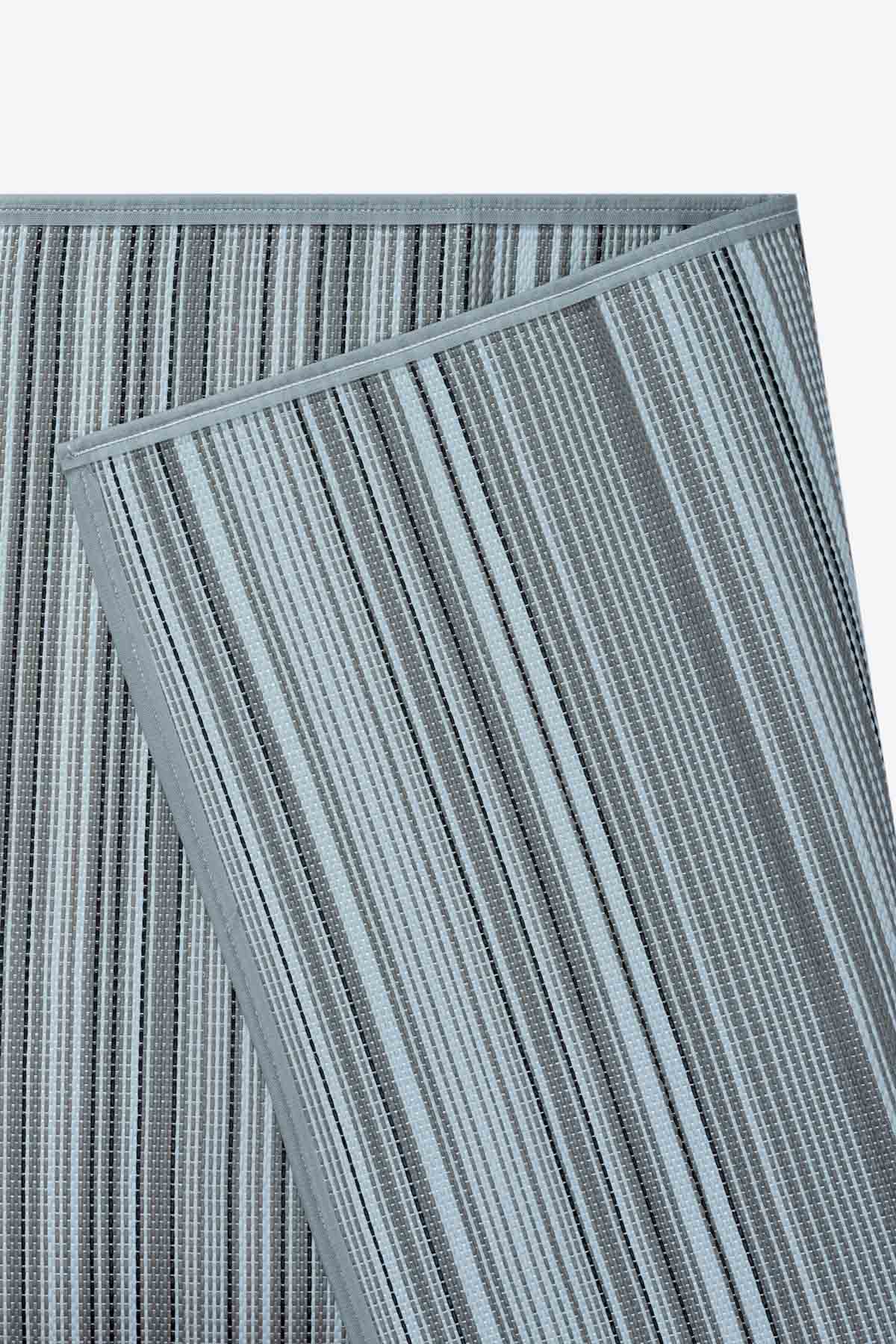 Katlanabilir Gri Plaj Kamp Piknik Bahçe Balkon Teras Hasır Halı Mat Savan Kilim Karavan Halısı