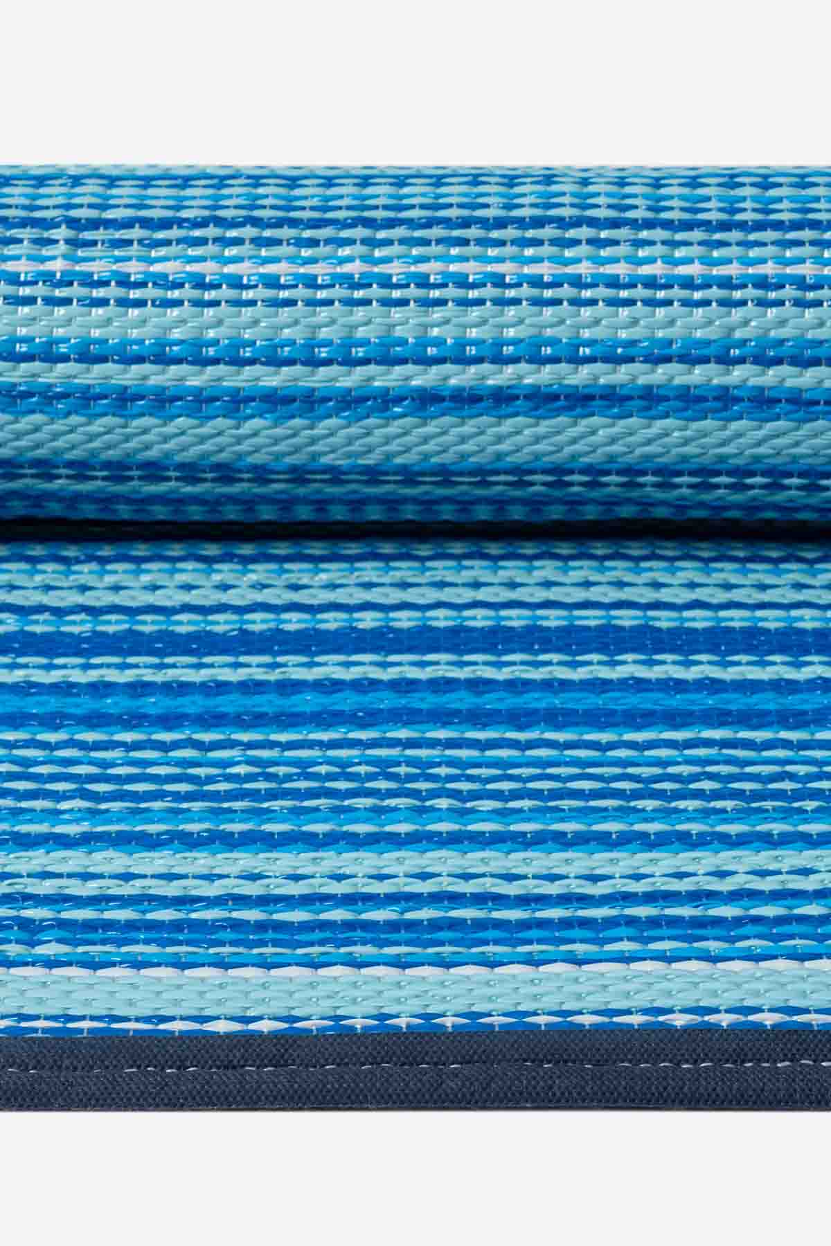 Foldable Blue Beach Camping Picnic Garden Balcony Terrace Woven Mat Savanna Rug Caravan Carpet