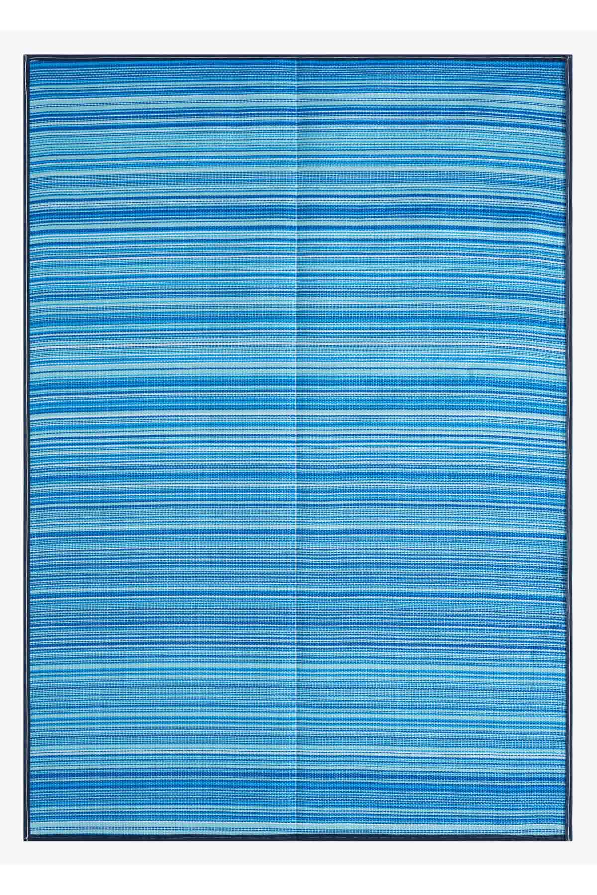 Foldable Blue Beach Camping Picnic Garden Balcony Terrace Woven Mat Savanna Rug Caravan Carpet