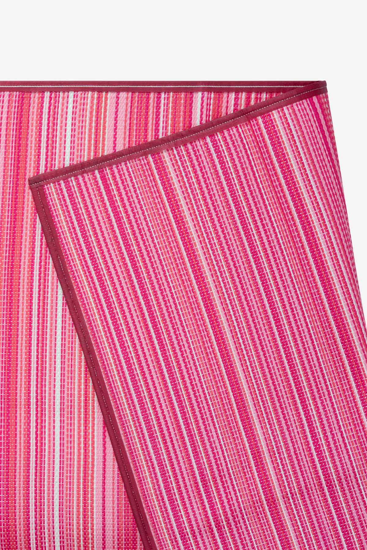 Katlanabilir Pembe Plaj Kamp Piknik Bahçe Balkon Teras Hasır Halı Mat Savan Kilim Karavan Halısı