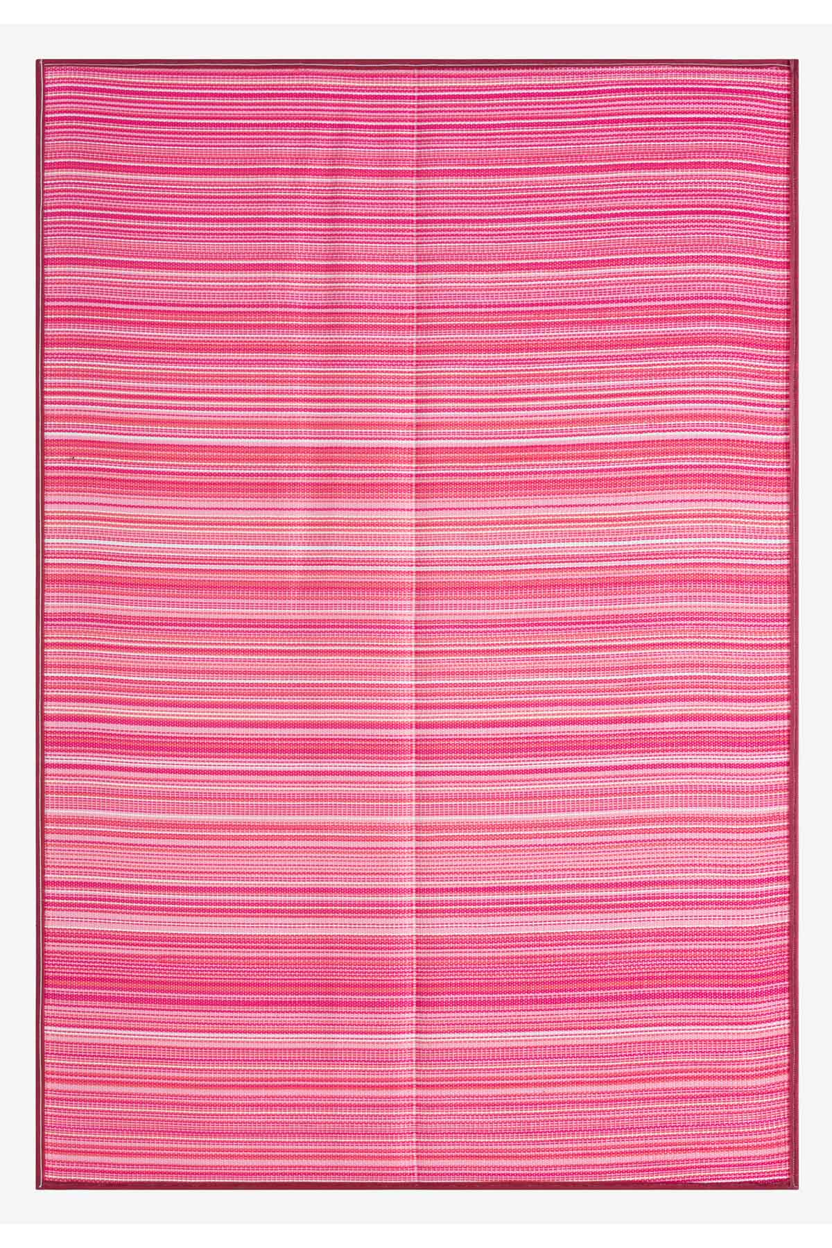 Katlanabilir Pembe Plaj Kamp Piknik Bahçe Balkon Teras Hasır Halı Mat Savan Kilim Karavan Halısı