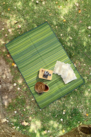 Faltbarer grüner Strandteppich, Campingteppich, Picknickteppich, Gartenteppich, Balkonteppich, Terrassenteppich, Savannenteppich, Wohnwagenteppich