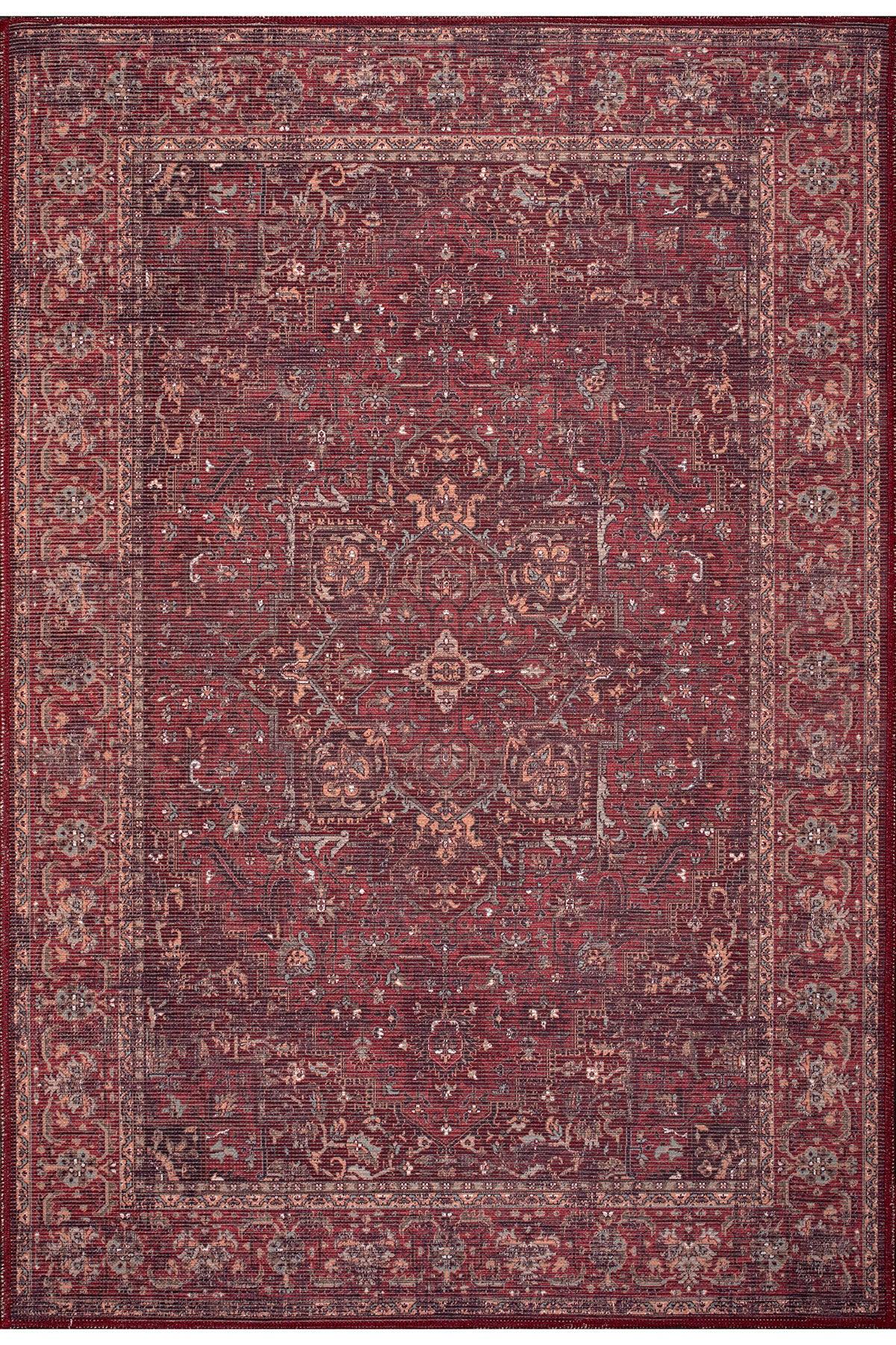 Konfor Antico 2310 Pamuk Tabanlı Yıkanabilir Otantik Vintage Klasik Eskitme Halı