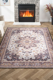 Konfor Antico 2356 Cotton-Based Washable Authentic Vintage Classic Distressed Rug