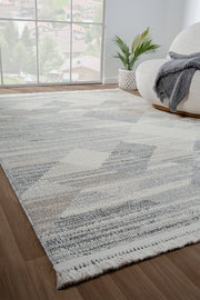Comfort Bastia 1274 Cream Grey Beige Soft Weave Modern Woven Loop Pile Rug