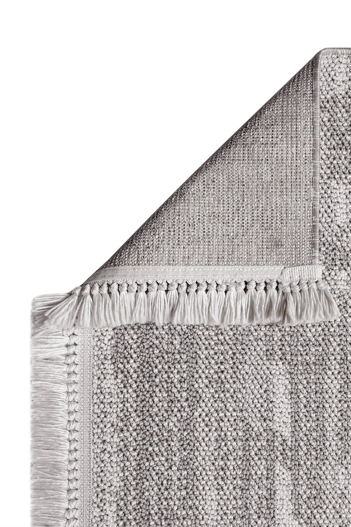 Comfort Bastia 1277 Cremegrau Weichgewebter moderner Schlingenflor-Teppich