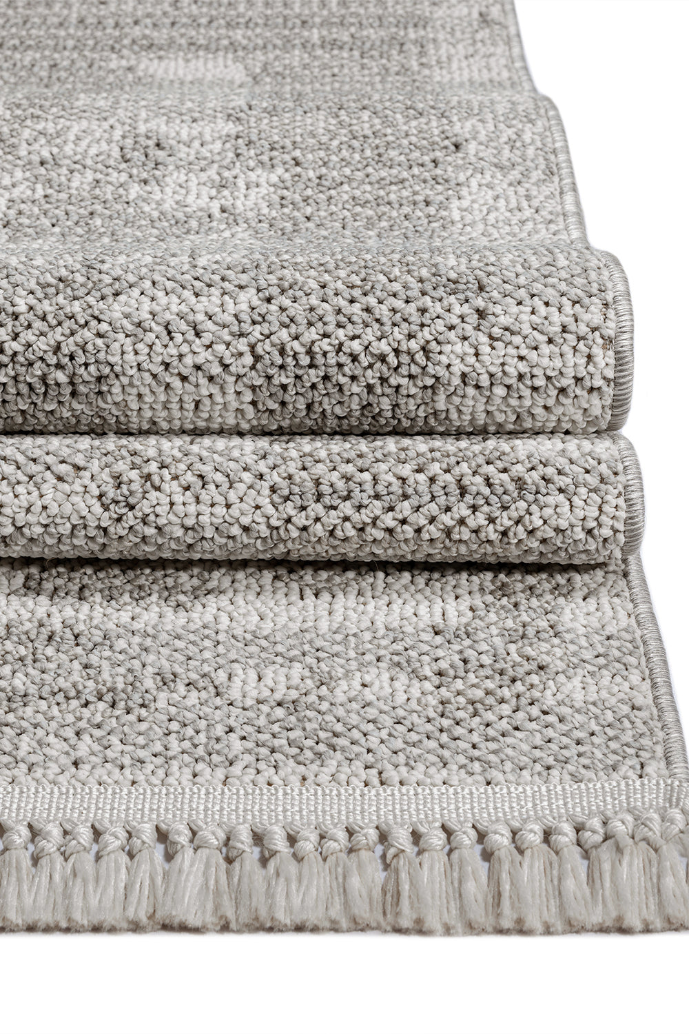 Comfort Bastia 1277 Cremegrau Weichgewebter moderner Schlingenflor-Teppich