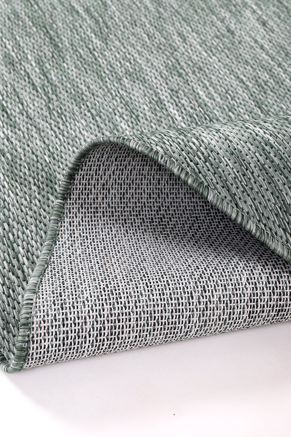 Konfor Halı Tema 9037 Yeşil Sisal Hasır İç Dış Mekan Kilim Dekoratif Bahçe Balkon Salon Halısı