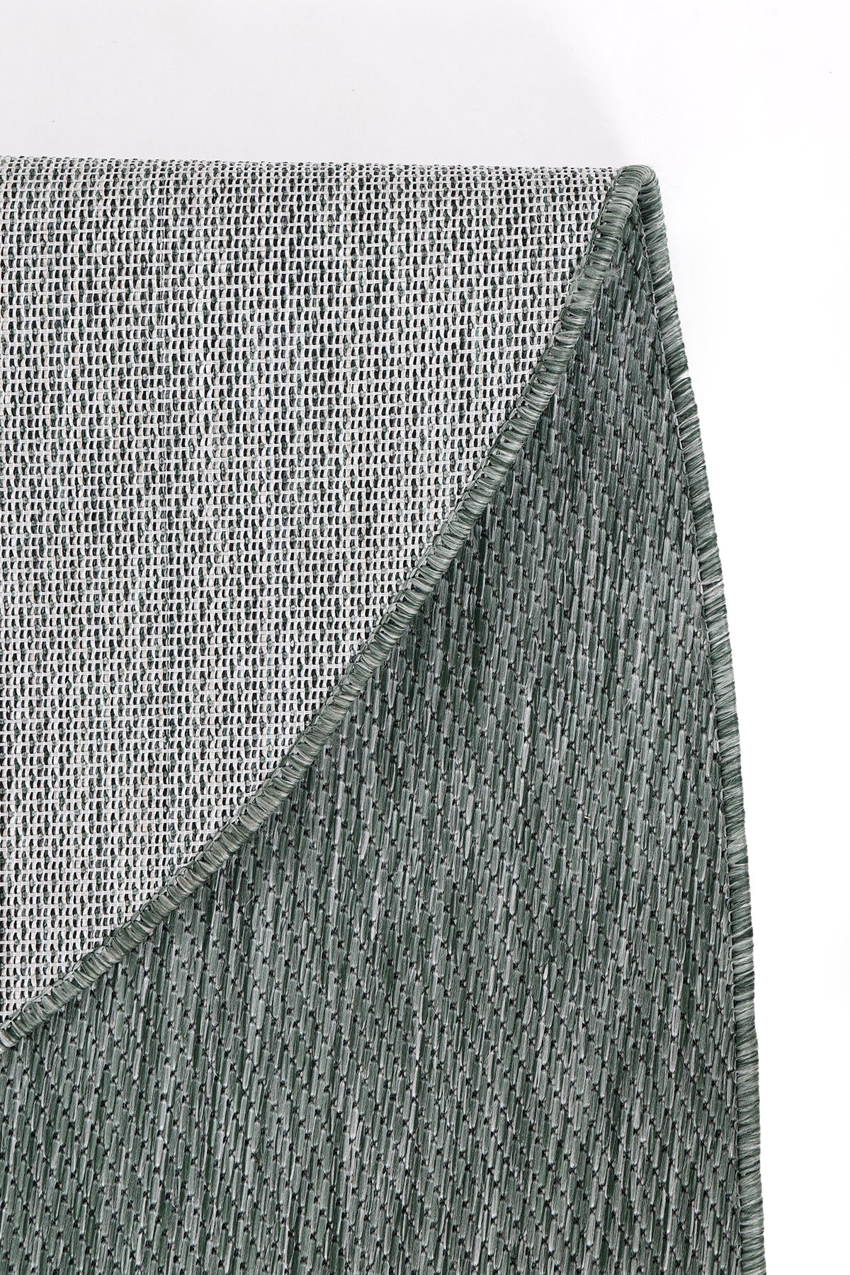 Konfor Halı Tema 9037 Yeşil Sisal Hasır İç Dış Mekan Kilim Dekoratif Bahçe Balkon Salon Halısı