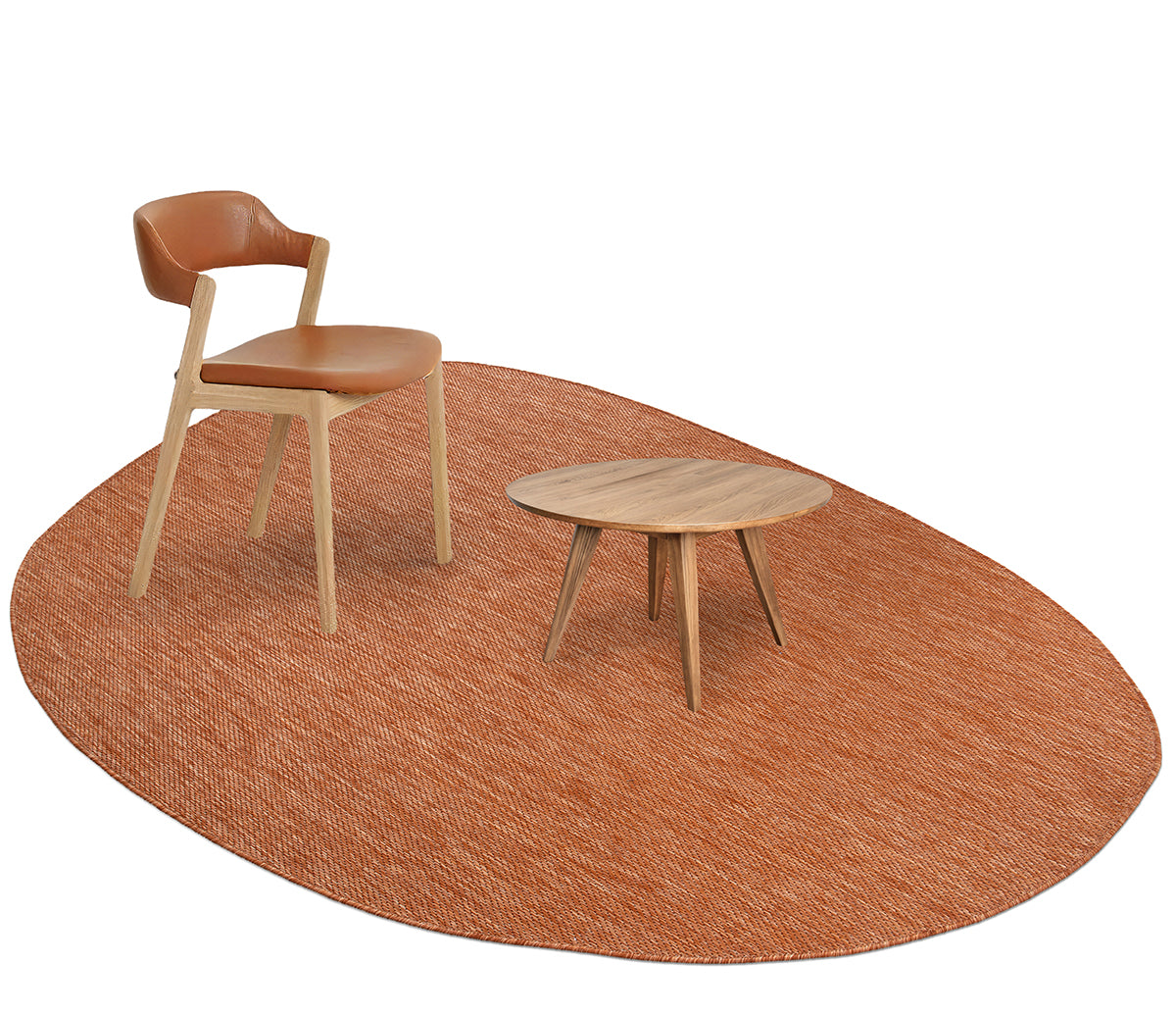 Konfor Halı Tema 9038 Turuncu Sisal Hasır İç Dış Mekan Kilim Dekoratif Bahçe Balkon Salon Halısı