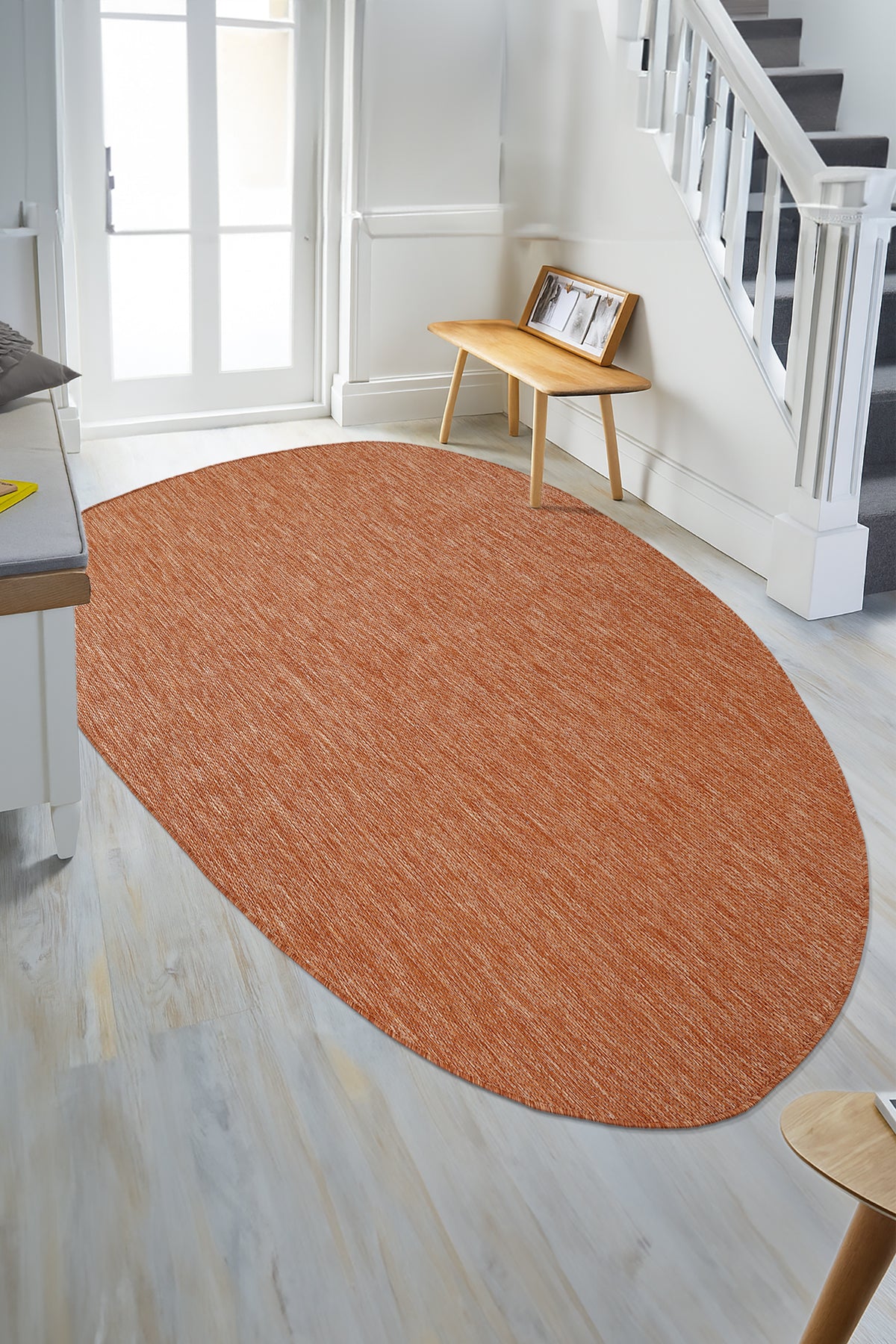 Konfor Carpet Theme 9038 Orange Sisal Woven Indoor/Outdoor Rug Decorative Garden Balcony Living Room Carpet