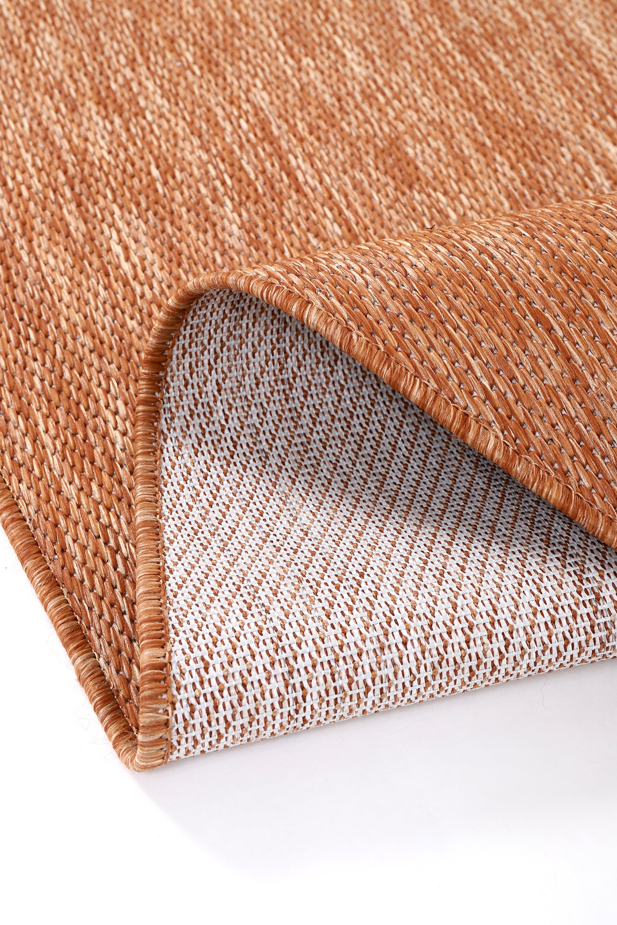 Konfor Carpet Theme 9038 Orange Sisal Woven Indoor/Outdoor Rug Decorative Garden Balcony Living Room Carpet