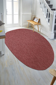 Konfor Teppichthema 9039 Burgunderroter Sisal-Webteppich für drinnen und draußen, dekorativer Garten-, Balkon- und Wohnzimmerteppich